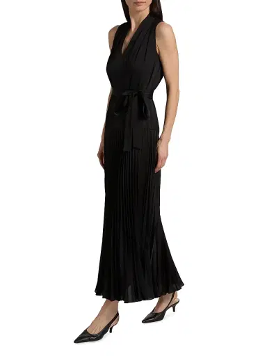 Kobi Halperin Women's Viva Hammered Satin Sleeveless Maxi Dress - Black - Size Large | Thumbnail 2