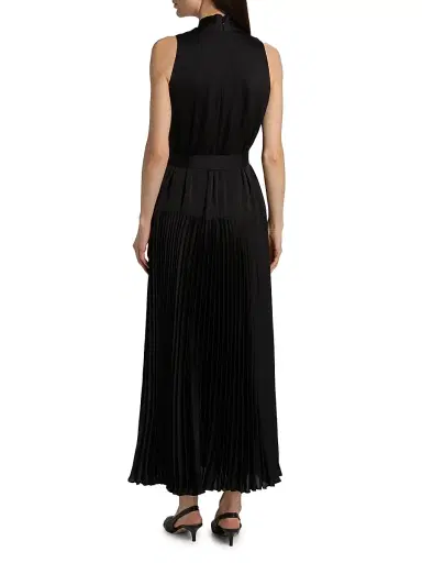 Kobi Halperin Women's Viva Hammered Satin Sleeveless Maxi Dress - Black - Size Large | Thumbnail 5