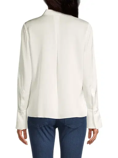 Kobi Halperin Women's Larissa Collared Silk-Blend Blouse - Ivory - Size XXL | Thumbnail 5