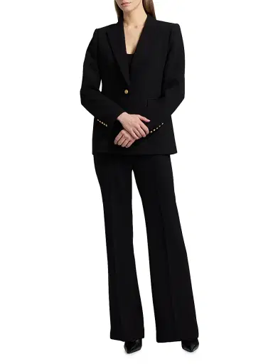 Kobi Halperin Women's Rue Crepe Single-Breasted Blazer - Black - Size XXL | Thumbnail 2 Kobi Halperin Women's Rue Crepe Single-Breasted Blazer - Black - Size XXL | Thumbnail 2