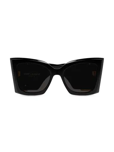 Saint Laurent Women's Monogram Acetate 54MM Blaze Rectangular Sunglasses | Thumbnail 4 Saint Laurent Women's Monogram Acetate 54MM Blaze Rectangular Sunglasses | Thumbnail 4