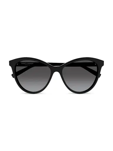 Saint Laurent Women's Classic 57MM Cat-Eye Sunglasses - Black Grey | Thumbnail 2