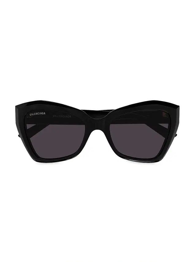 Balenciaga Women's Rive Gauche 56MM Butterfly Sunglasses - Black