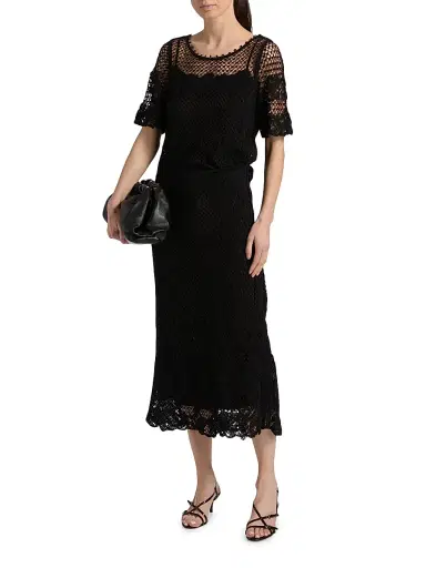 Kobi Halperin Women's Magnolia Crochet Blouse - Black - Size XXL | Thumbnail 2 Kobi Halperin Women's Magnolia Crochet Blouse - Black - Size XXL | Thumbnail 2