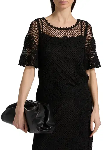 Kobi Halperin Women's Magnolia Crochet Blouse - Black - Size XXL | Thumbnail 3 Kobi Halperin Women's Magnolia Crochet Blouse - Black - Size XXL | Thumbnail 3