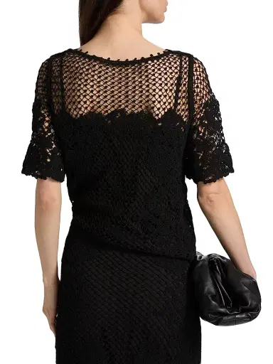 Kobi Halperin Women's Magnolia Crochet Blouse - Black - Size XXL | Thumbnail 5 Kobi Halperin Women's Magnolia Crochet Blouse - Black - Size XXL | Thumbnail 5