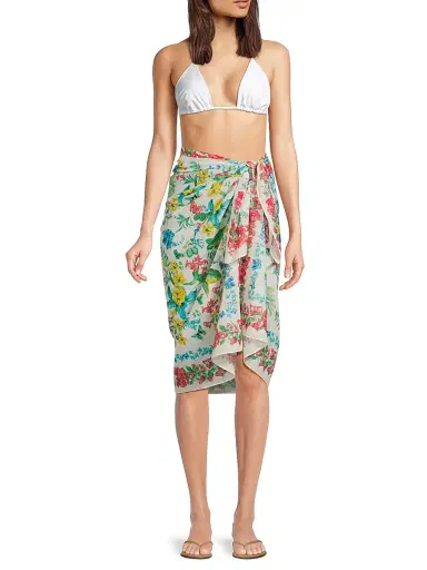 Kobi Halperin Women's Mckenzie Floral Cotton Pareo -  Multi | Thumbnail 2