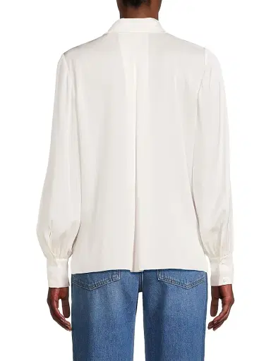 Ungaro Women's Ella Silk-Blend Tie-Neck Blouse - Ivory - Size XXL | Thumbnail 5 Ungaro Women's Ella Silk-Blend Tie-Neck Blouse - Ivory - Size XXL | Thumbnail 5