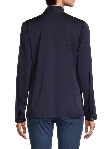 Kobi Halperin Women's Nellie Silk-Satin Blouse - Midnight Blue - Size XXL | Thumbnail 5