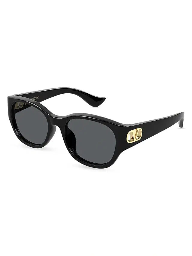 Valentino Garavani Women's Vain Light 55MM Square Sunglasses - Black