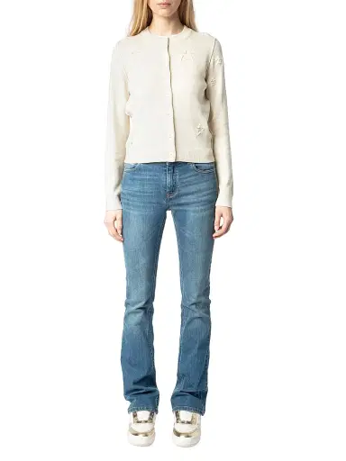 Zadig & Voltaire Women's Alpha Stars Cardigan - Ecru - Size Medium | Thumbnail 2