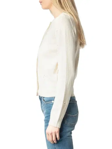 Zadig & Voltaire Women's Alpha Stars Cardigan - Ecru - Size Medium | Thumbnail 4