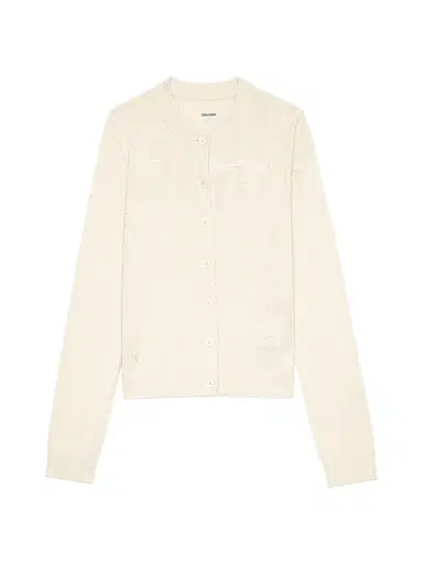 Zadig & Voltaire Women's Alpha Stars Cardigan - Ecru - Size Medium | Thumbnail 1