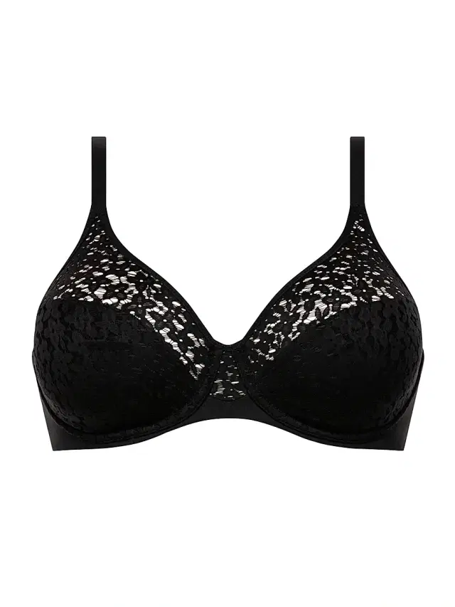 Chantelle Women's Norah Full Coverage Molded Stretch Lace Bra - Black