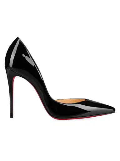 Christian Louboutin Women's Iriza 100MM Patent Leather Pumps - Black - Size 13 | Thumbnail 1 Christian Louboutin Women's Iriza 100MM Patent Leather Pumps - Black - Size 13 | Thumbnail 1