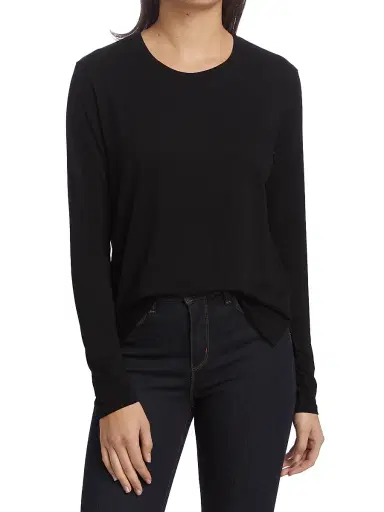 MAJESTIC FILATURES Women's Soft Touch Long Sleeve Tee - Noir - Size Large | Thumbnail 3 MAJESTIC FILATURES Women's Soft Touch Long Sleeve Tee - Noir - Size Large | Thumbnail 3