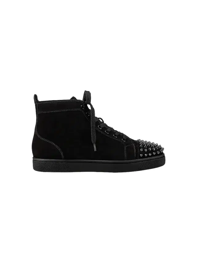 Christian Louboutin Men's Lou Spikes Sneakers - Black