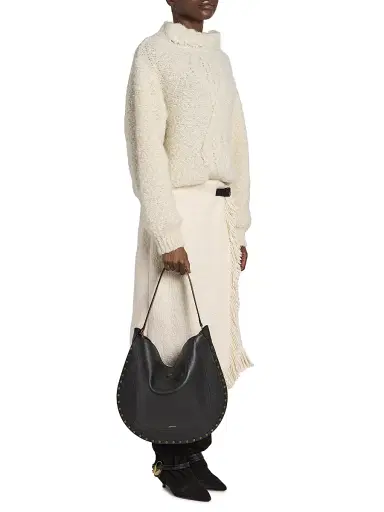 Isabel Marant Women's Oskan Leather Hobo Bag - Black | Thumbnail 3 Isabel Marant Women's Oskan Leather Hobo Bag - Black | Thumbnail 3