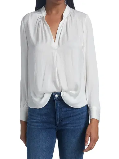Zadig & Voltaire Women's Tink Draped Satin Blouse - Ecru - Size Small | Thumbnail 3 Zadig & Voltaire Women's Tink Draped Satin Blouse - Ecru - Size Small | Thumbnail 3