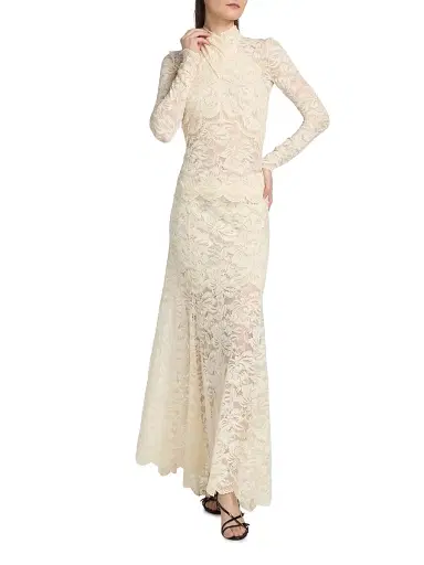 Rabanne Women's Lace Maxi Skirt - Ivory - Size 12 | Thumbnail 2 Rabanne Women's Lace Maxi Skirt - Ivory - Size 12 | Thumbnail 2