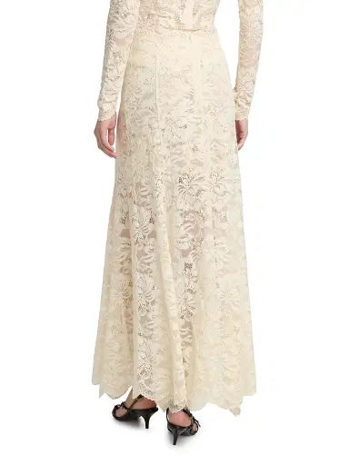 Rabanne Women's Lace Maxi Skirt - Ivory - Size 12 | Thumbnail 5 Rabanne Women's Lace Maxi Skirt - Ivory - Size 12 | Thumbnail 5