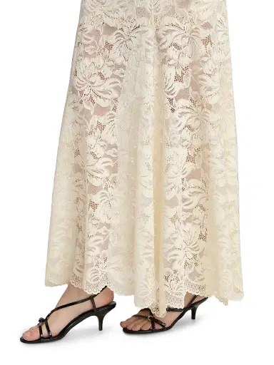 Rabanne Women's Lace Maxi Skirt - Ivory - Size 12 | Thumbnail 6 Rabanne Women's Lace Maxi Skirt - Ivory - Size 12 | Thumbnail 6
