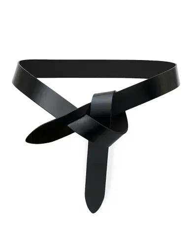 Isabel Marant Women's Lecce Knotted Leather Belt - Black - Size Large | Thumbnail 1 Isabel Marant Women's Lecce Knotted Leather Belt - Black - Size Large | Thumbnail 1