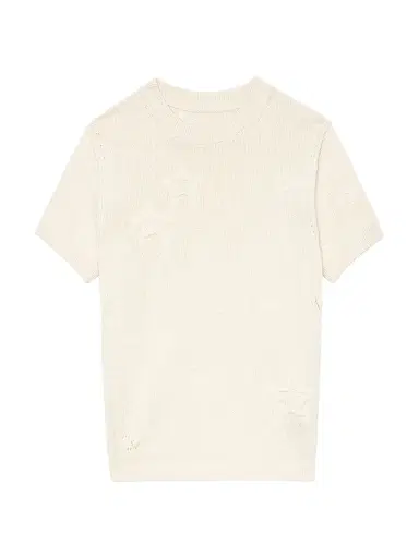 Zadig & Voltaire Women's Bully Stars Short-Sleeve Sweater - Ecru - Size Large | Thumbnail 1