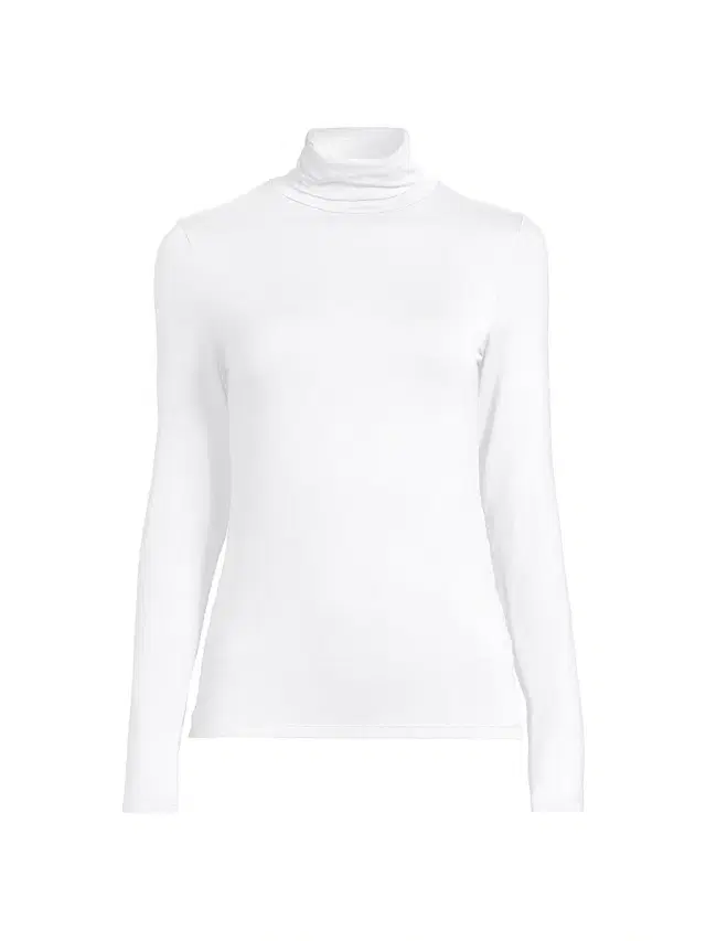 Women's Soft Touch Turtleneck Top - Blanc
