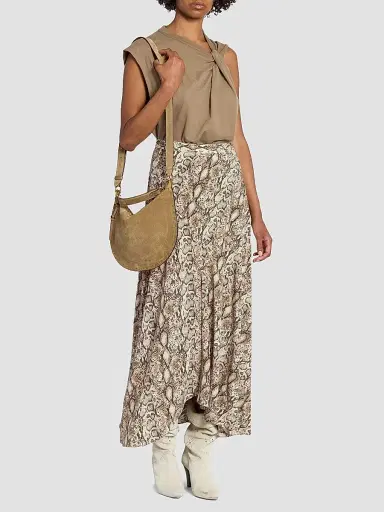 Isabel Marant Women's Oskan Soft Zipped Suede Shoulder Bag | Thumbnail 2 Isabel Marant Women's Oskan Soft Zipped Suede Shoulder Bag | Thumbnail 2