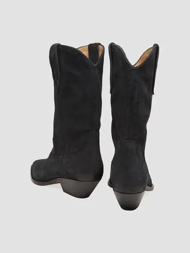 Isabel Marant Women's Duerto 35MM Suede Cowboy Boots - Black | Thumbnail 3
