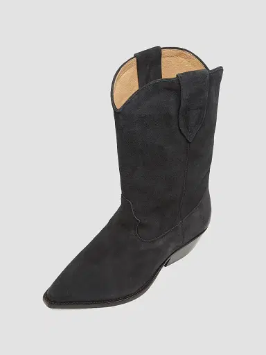 Isabel Marant Women's Duerto 35MM Suede Cowboy Boots - Black | Thumbnail 4
