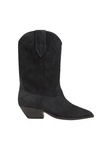 Isabel Marant Women's Duerto 35MM Suede Cowboy Boots - Black | Thumbnail 1
