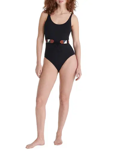 Eres Women's Damier Belted One-Piece Swimsuit | Thumbnail 2