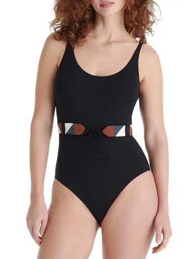 Eres Women's Damier Belted One-Piece Swimsuit | Thumbnail 3