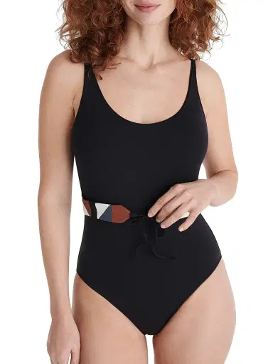 Eres Women's Damier Belted One-Piece Swimsuit | Thumbnail 4