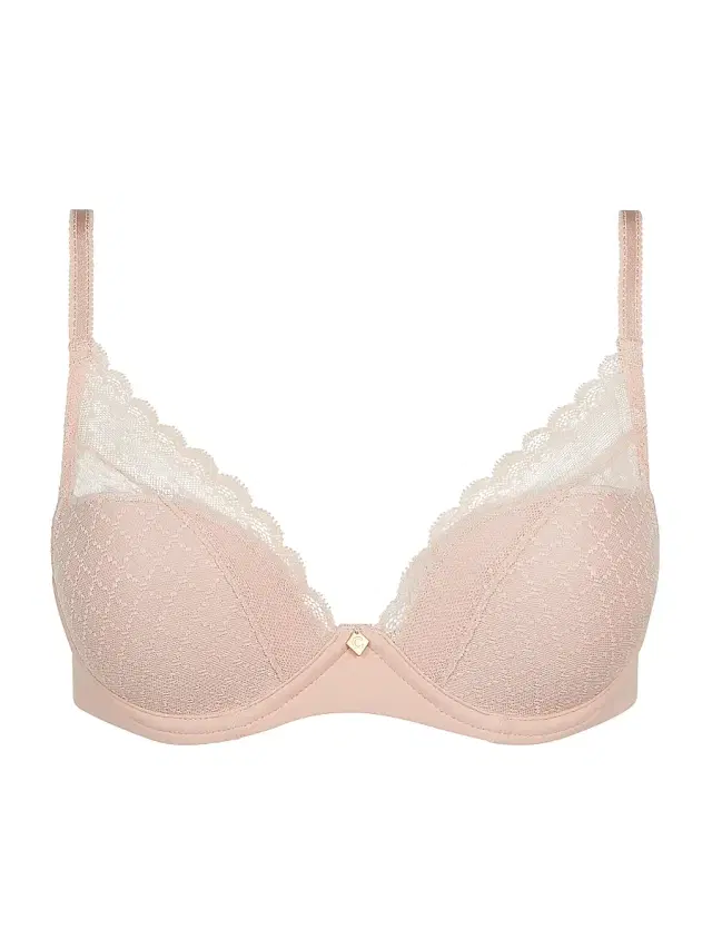 Chantelle Women's Norah Chic Plunge T-Shirt Bra - Rose
