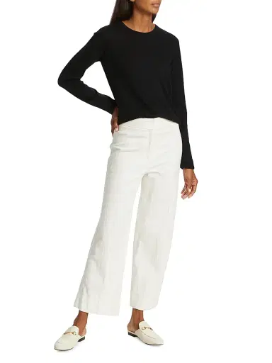 MAJESTIC FILATURES Women's Cashmere Crewneck Sweater - Noir - Size Large | Thumbnail 2 MAJESTIC FILATURES Women's Cashmere Crewneck Sweater - Noir - Size Large | Thumbnail 2