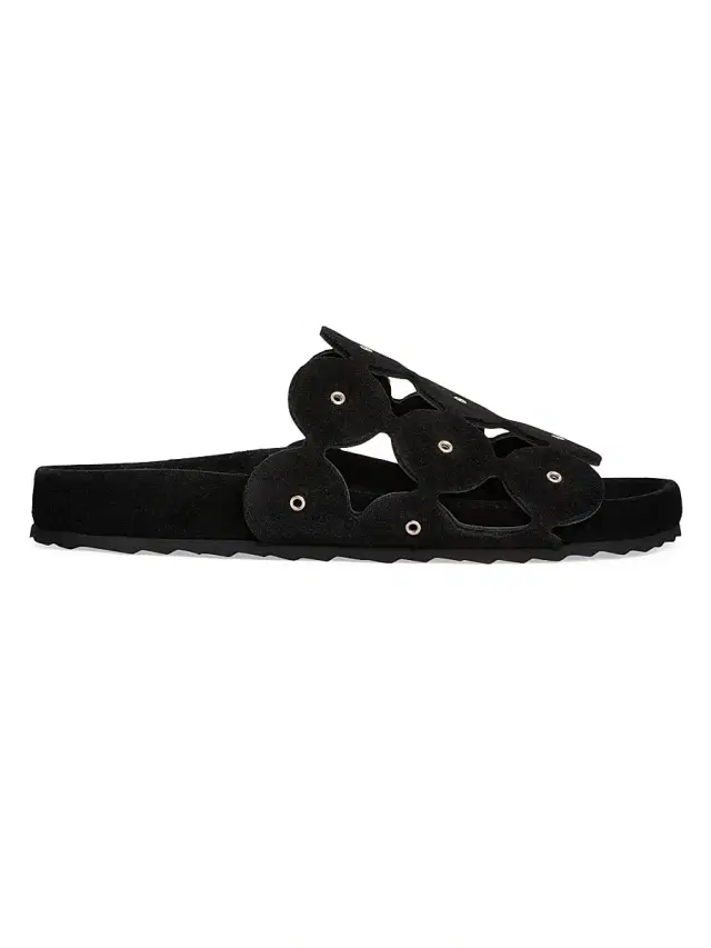 Pierre Hardy Women's Bulles 35MM Rivet Suede Platform Sandals - Suede Calf Black