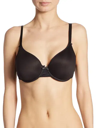 Chantelle Women's Basic Invisible Three-Quarter Memory Foam T-Shirt Bra - Black | Thumbnail 1 Chantelle Women's Basic Invisible Three-Quarter Memory Foam T-Shirt Bra - Black | Thumbnail 1