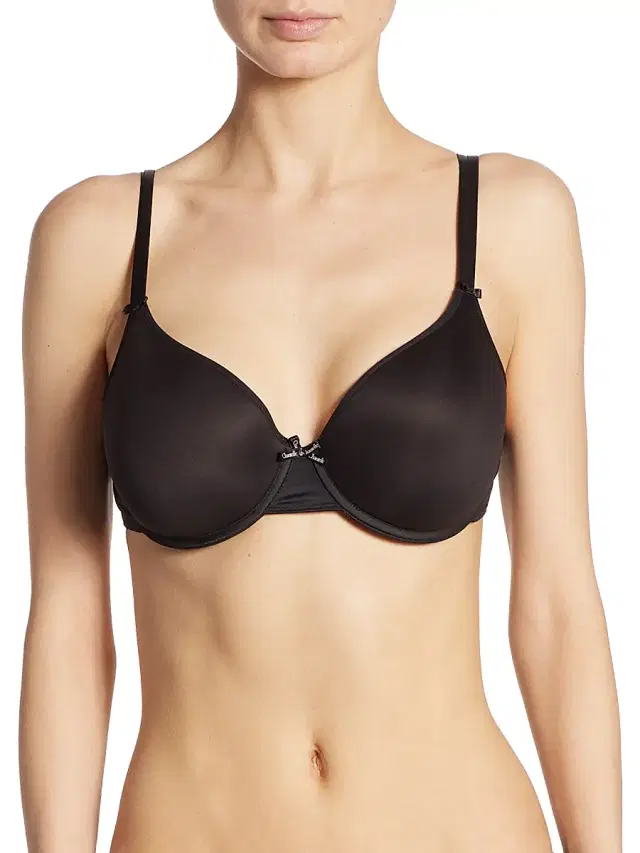 Chantelle Women's Basic Invisible Three-Quarter Memory Foam T-Shirt Bra - Black