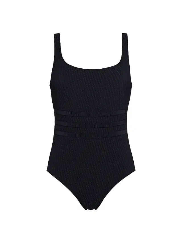 ERES Women's Glory Striped Tank One-Piece Swimsuit - Black