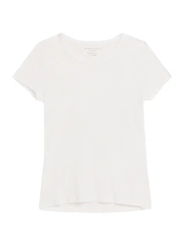 Majestic Filatures Women's Ribbed Stretch Cotton T-Shirt - White