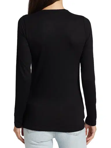 MAJESTIC FILATURES Women's Soft Touch Long-Sleeve Top - Noir - Size Large | Thumbnail 5 MAJESTIC FILATURES Women's Soft Touch Long-Sleeve Top - Noir - Size Large | Thumbnail 5