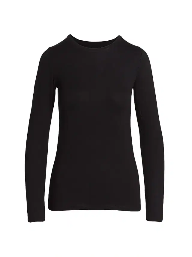 Majestic Filatures Women's Soft Touch Long-Sleeve Top - Noir