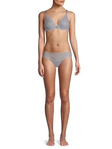 Chantelle Festivite Lace Plunge Bra - Nude Blush - Size 30D | Thumbnail 2