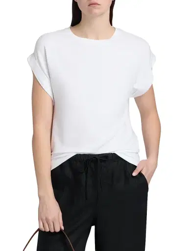 MAJESTIC FILATURES Women's French Terry Crewneck T-Shirt - Blanc - Size Large | Thumbnail 3 MAJESTIC FILATURES Women's French Terry Crewneck T-Shirt - Blanc - Size Large | Thumbnail 3