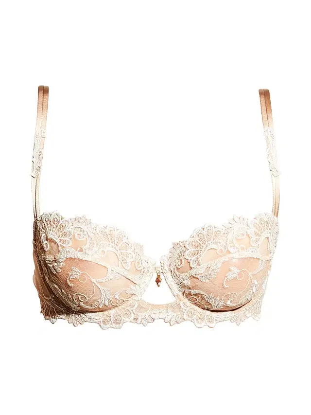 Lise Charmel Women's Dressing Sheer Floral Demi Bra - Beige