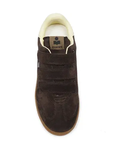 Isabel Marant Women's Beth Colorblocked Suede Low-Top Sneakers - Chocolate Light Yellow | Thumbnail 4 Isabel Marant Women's Beth Colorblocked Suede Low-Top Sneakers - Chocolate Light Yellow | Thumbnail 4