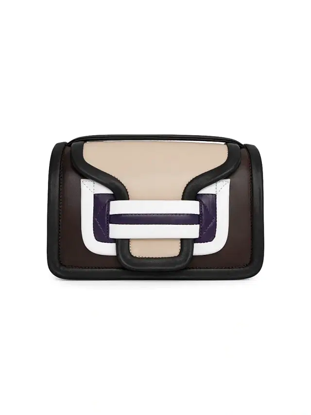 Pierre Hardy Women's Alpha Colorblocked Leather Crossbody Bag - Brown Multi